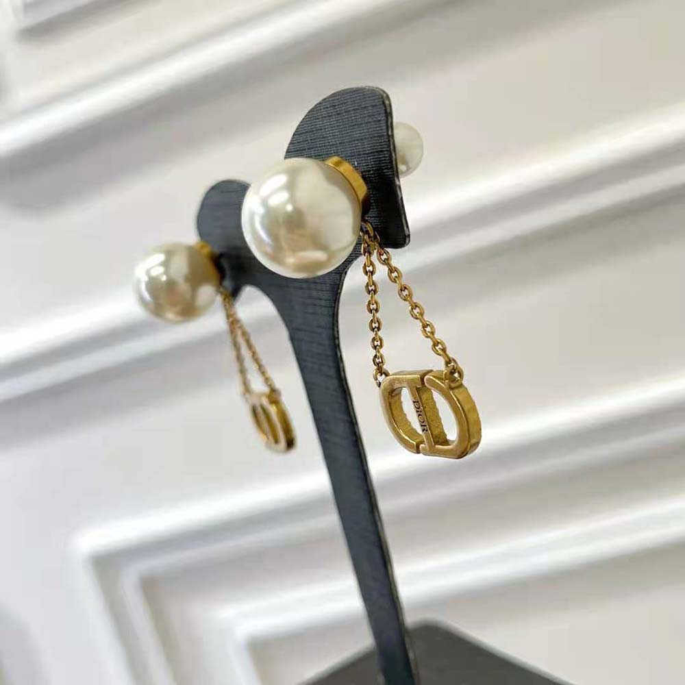 Dior Women Tribales Earrings Antique Gold-Finish Metal - image 5
