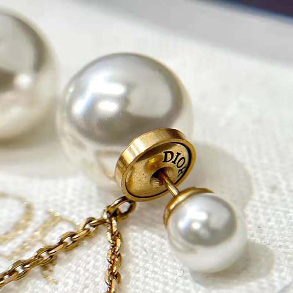 Dior Women Tribales Earrings Antique Gold-Finish Metal - image 7
