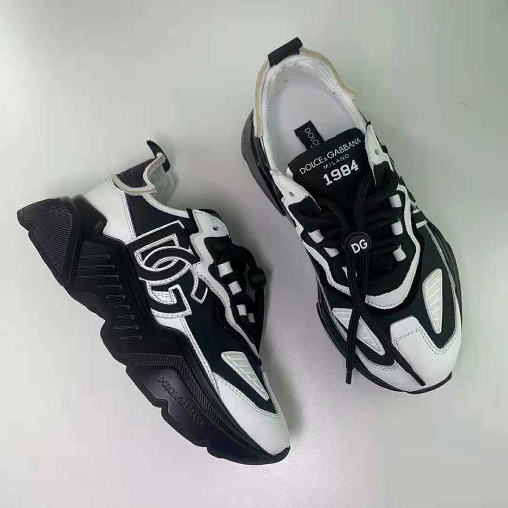Top-down view showing lace-up closure on Dolce Gabbana D&G Daymaster Sneakers