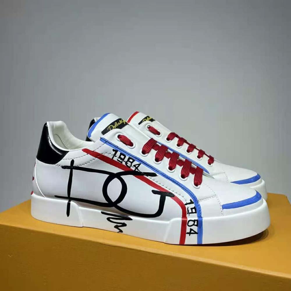 Dolce Gabbana D&G Men Limited Edition Portofino Sneakers-Blue - image 4