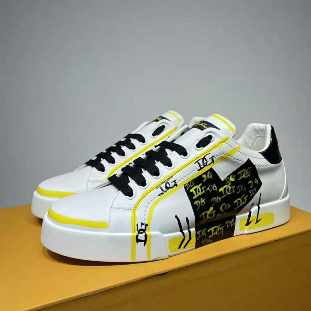 Dolce Gabbana D&G Men Limited Edition Portofino Sneakers-Yellow - image 4