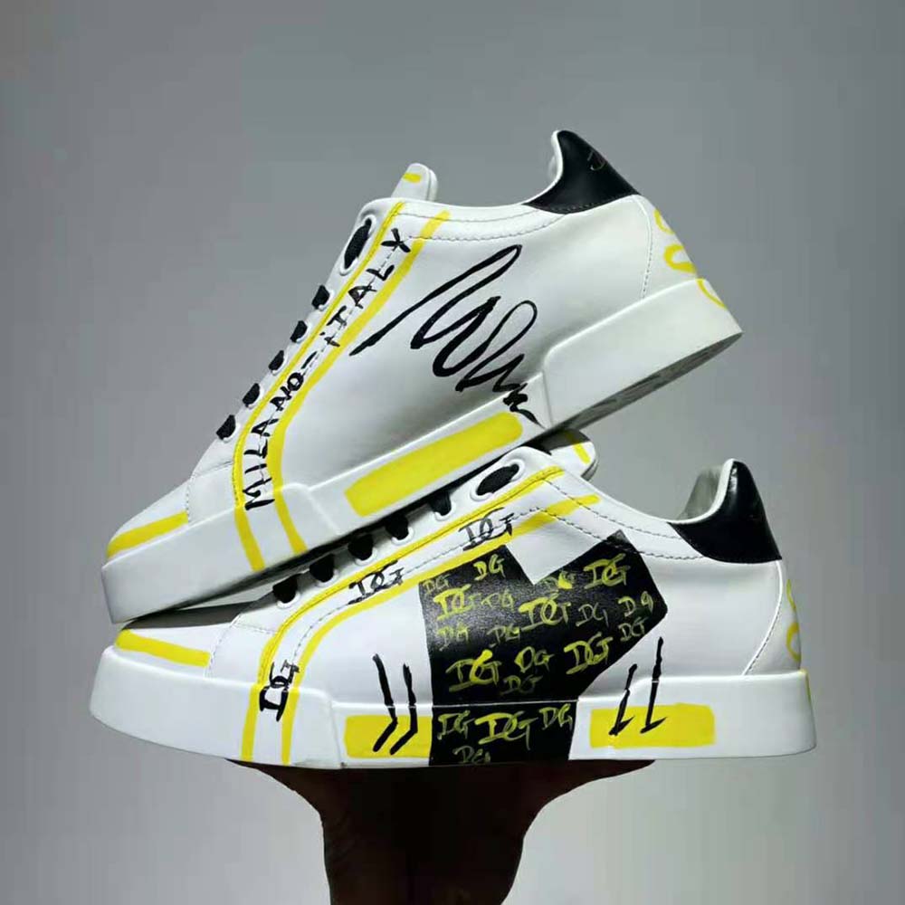 Dolce Gabbana D&G Men Limited Edition Portofino Sneakers-Yellow - image 6