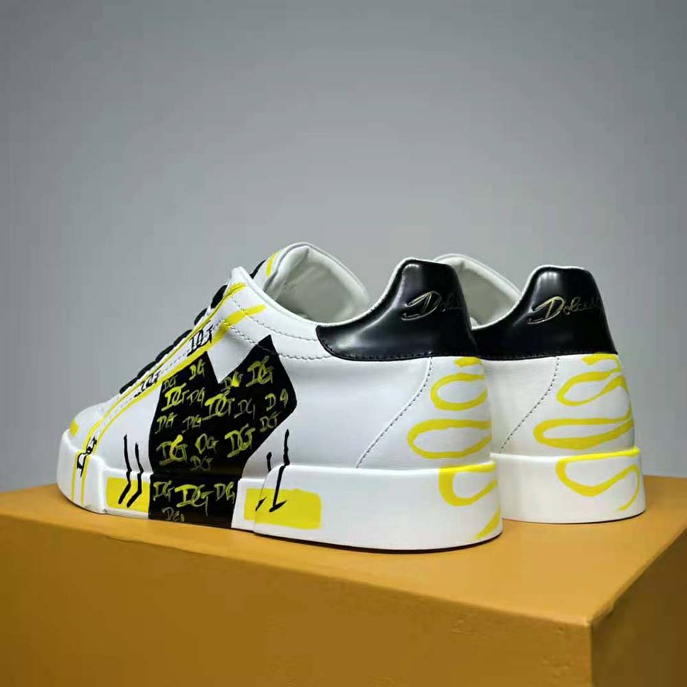 Dolce Gabbana D&G Men Limited Edition Portofino Sneakers-Yellow - image 8