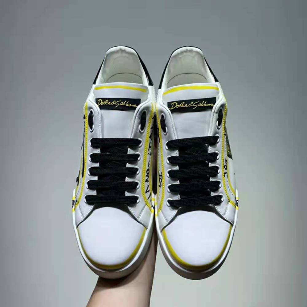 Dolce Gabbana D&G Men Limited Edition Portofino Sneakers-Yellow - image 7