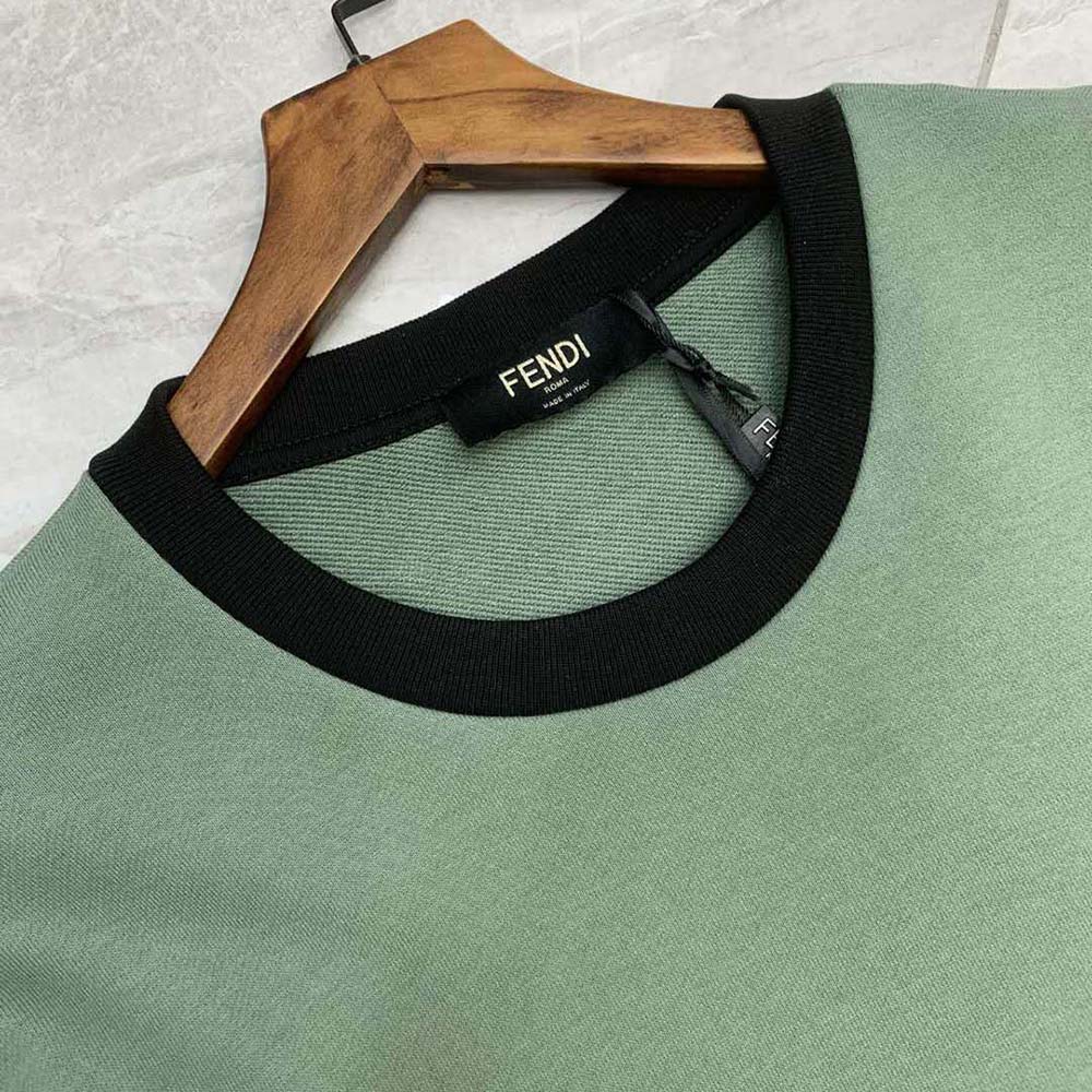 Fendi Men Long-sleeved Crew-Neck Multicolor Cotton Sweatshirt - image 7