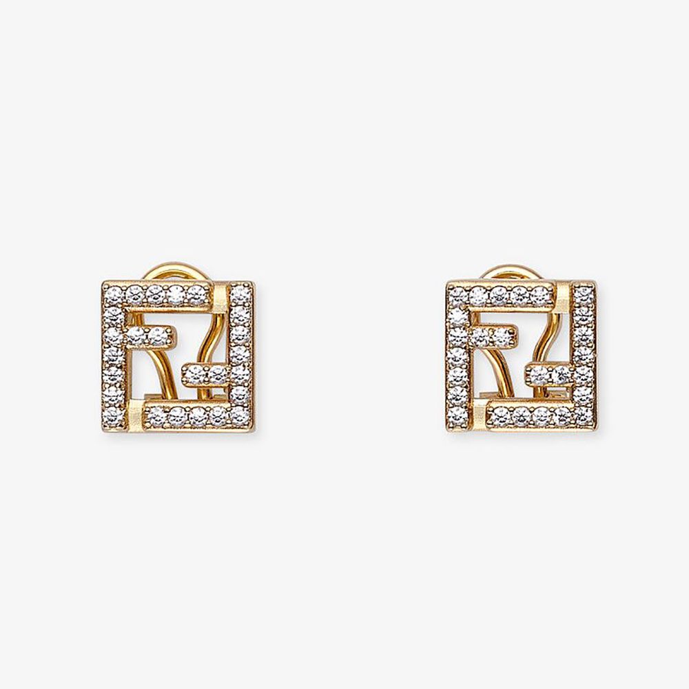 Fendi Women FF Earrings Gold-Colored
