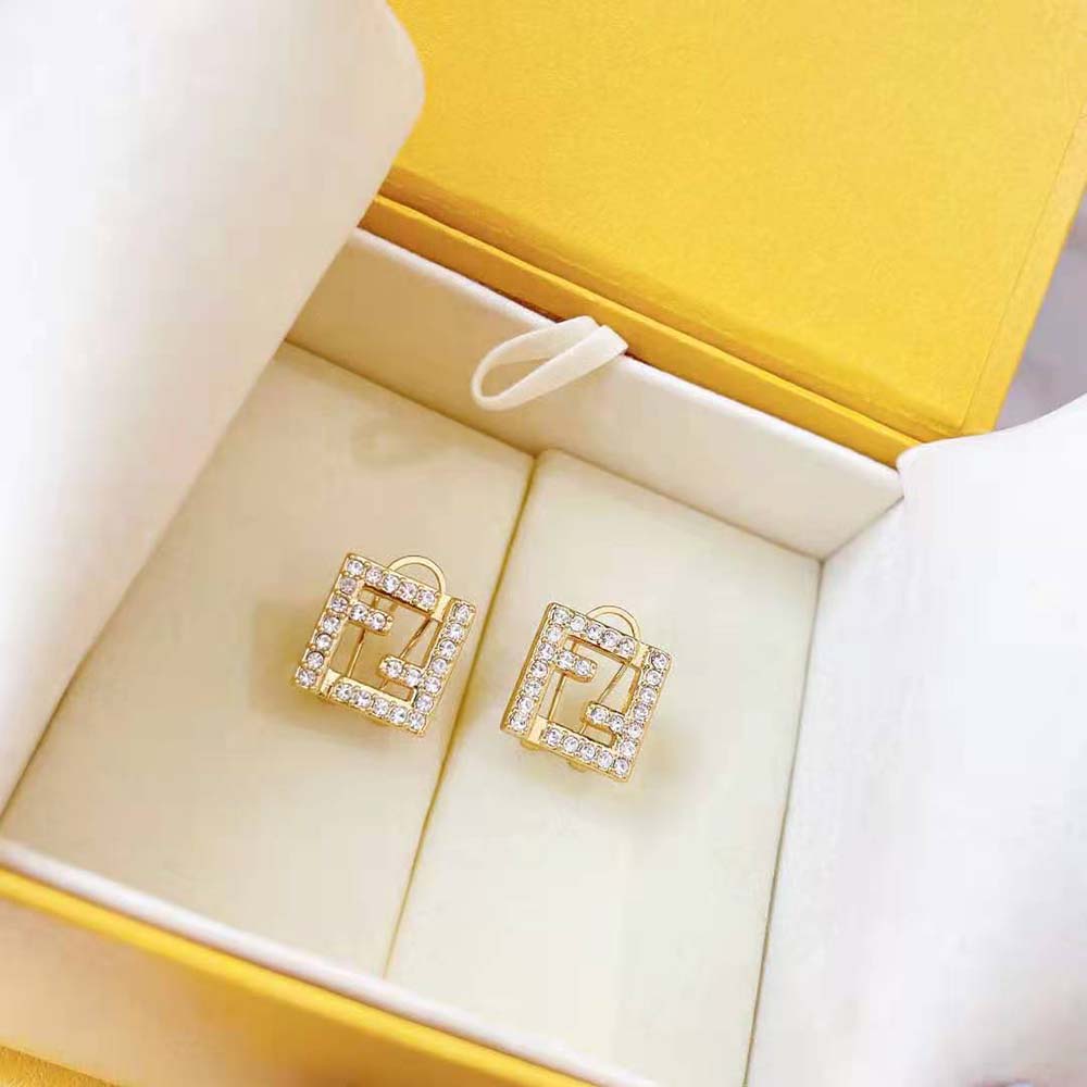 Fendi Women FF Earrings Gold-Colored - image 4
