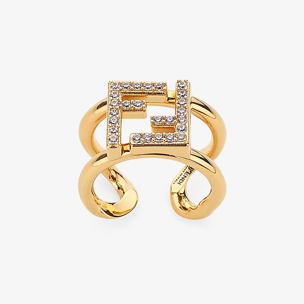 Fendi Women FF Gold-Colored Ring - image 1