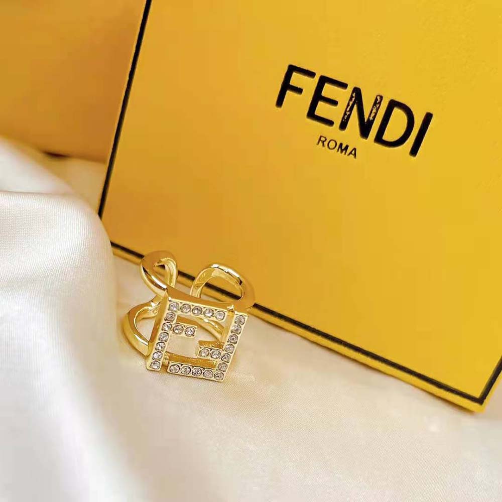 Fendi Women FF Gold-Colored Ring - image 2
