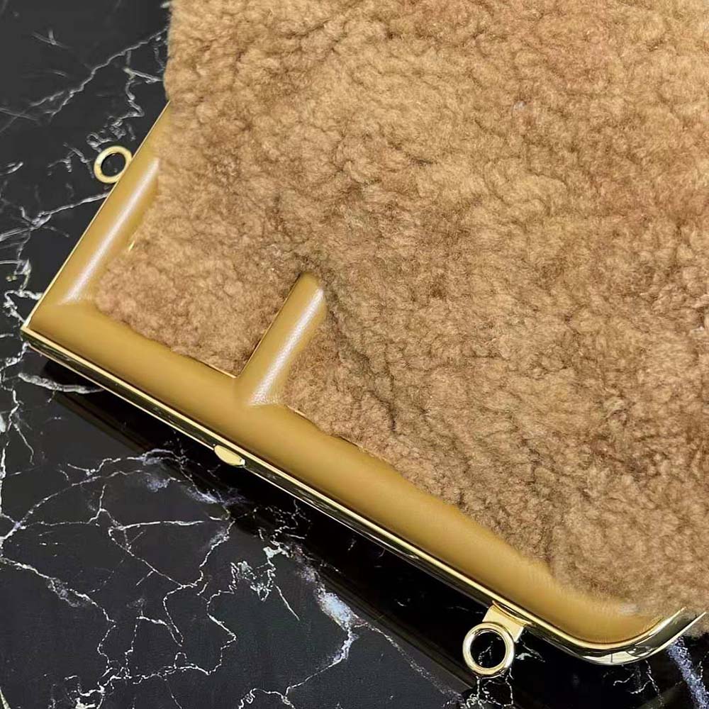 Fendi Women First Medium Beige Sheepskin Bag - image 6