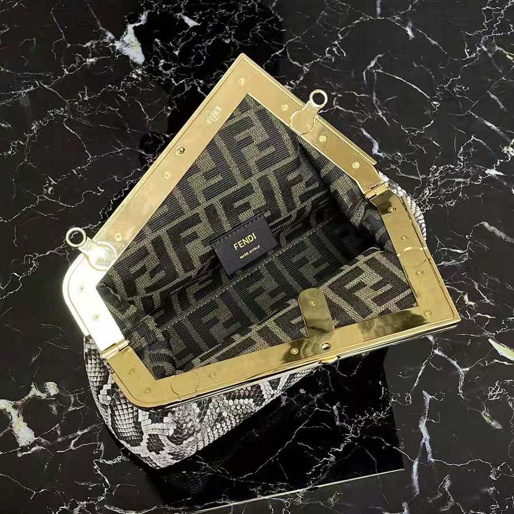 Fendi Women First Small Natural Python Leather Bag - image 6