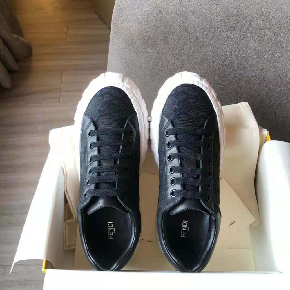 Fendi Women Force Black Fabric Low-Top Sneakers - image 5
