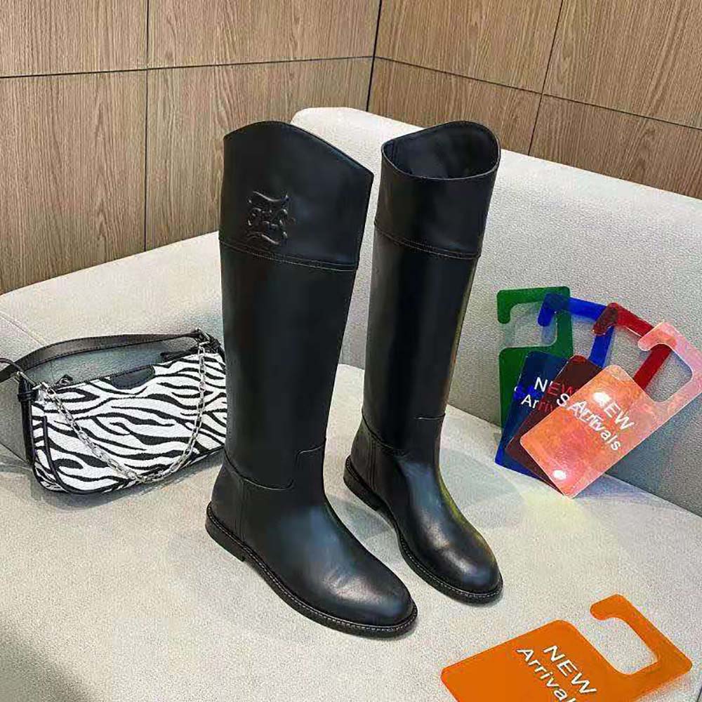 Fendi Women Karligraphy Black Leather Boots - image 2