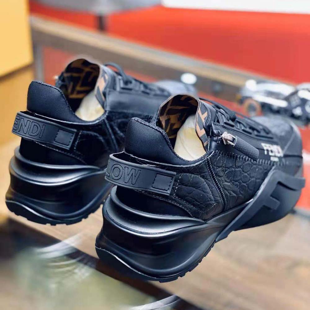 Fendi Women Sneakers Black Caiman Low-Tops - image 6
