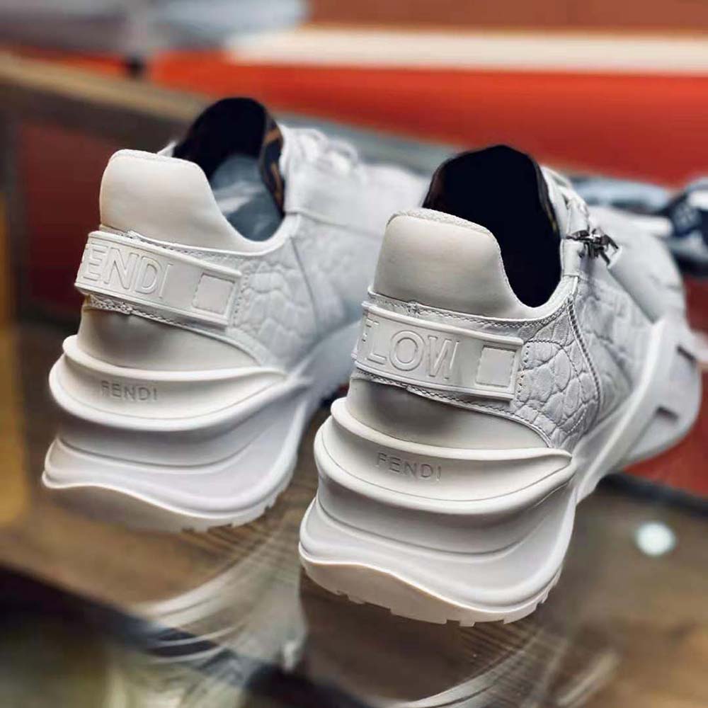 Fendi Women Sneakers White Caiman Low-Tops - image 7
