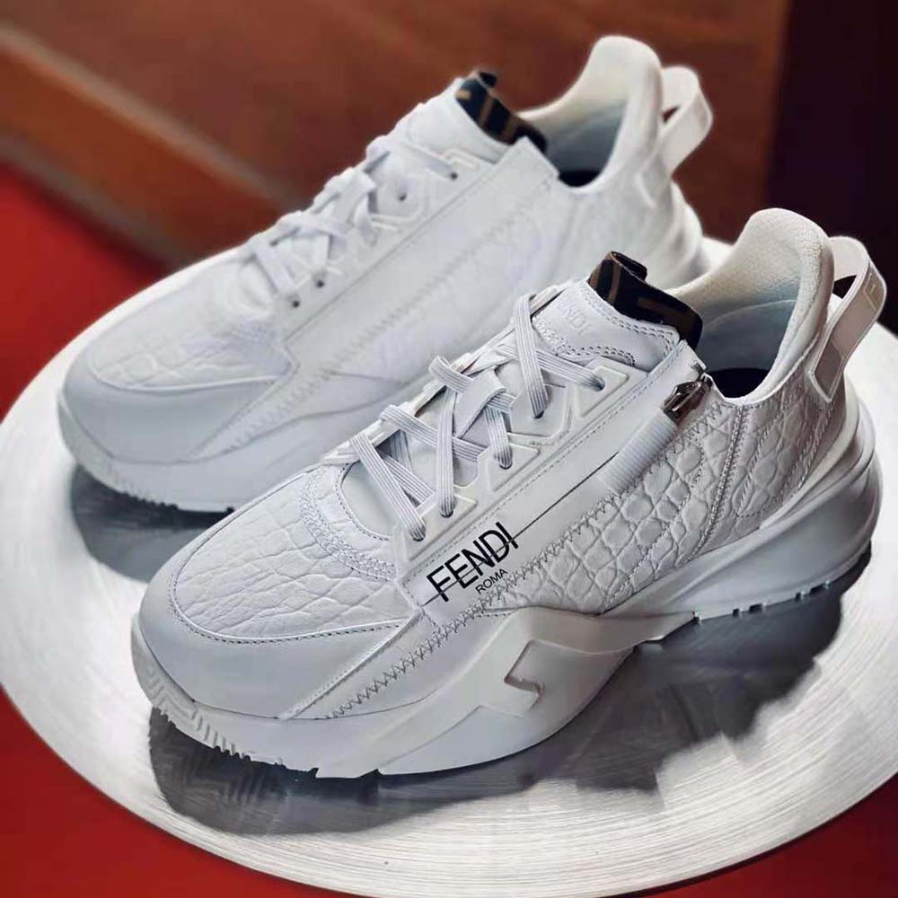 Fendi Women Sneakers White Caiman Low-Tops - image 6