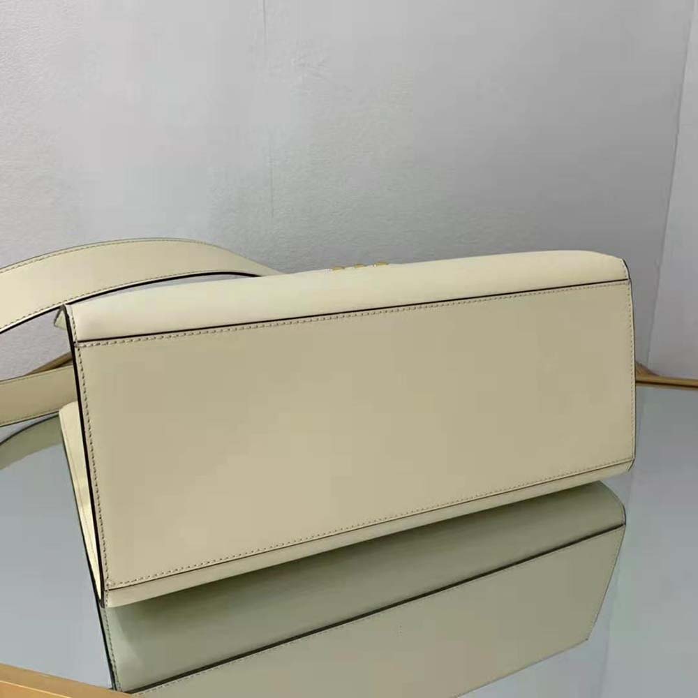 Fendi Women Sunshine Medium White Leather Shopper - image 7