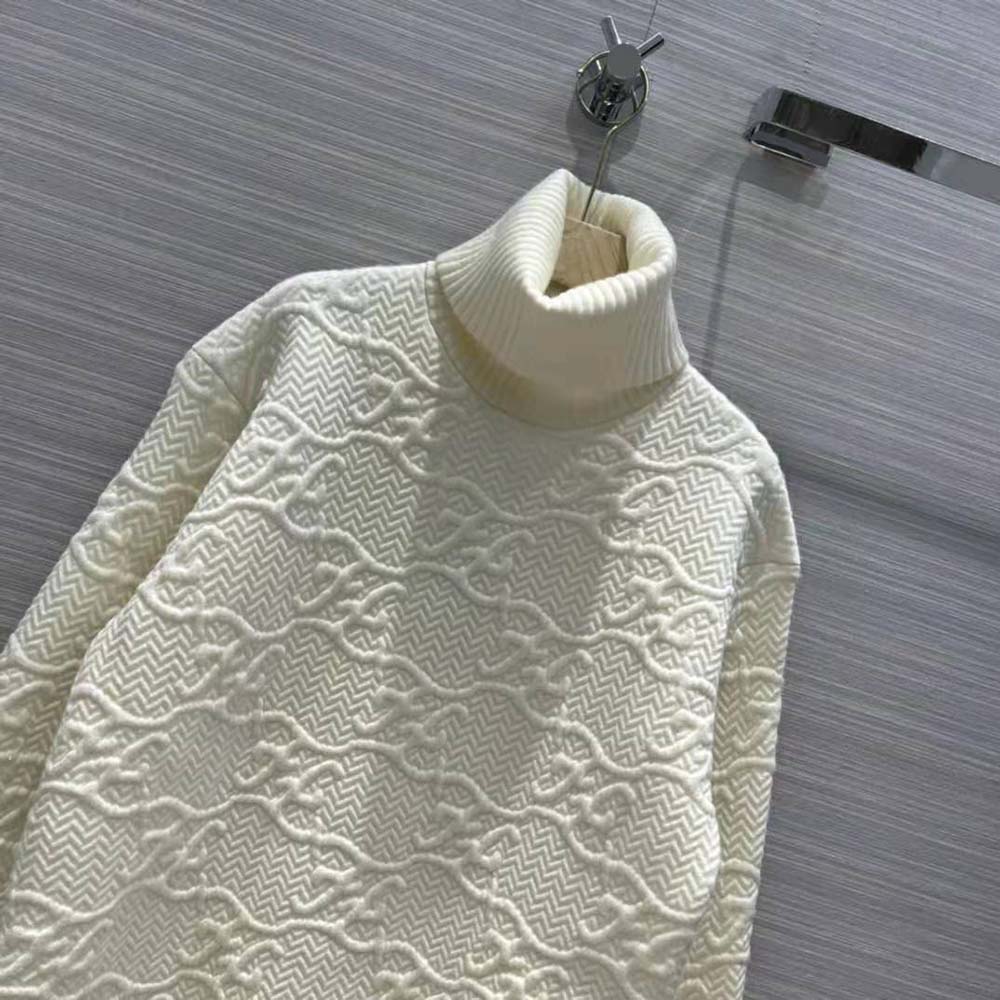 Fendi Women Sweater White Wool and Cashmere Sweater - image 4