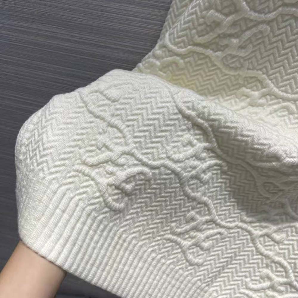 Fendi Women Sweater White Wool and Cashmere Sweater - image 6