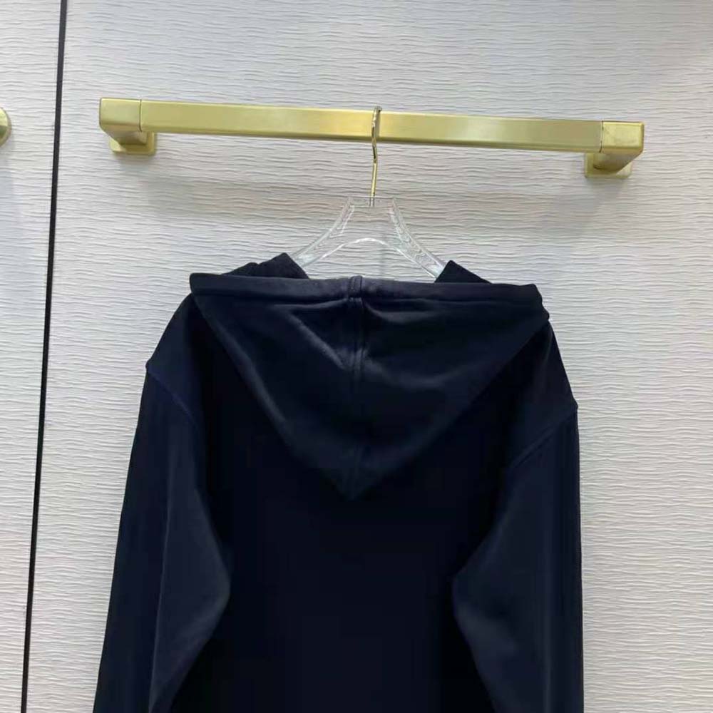 Loewe Women Anagram Hoodie in Cotton-Navy - image 5