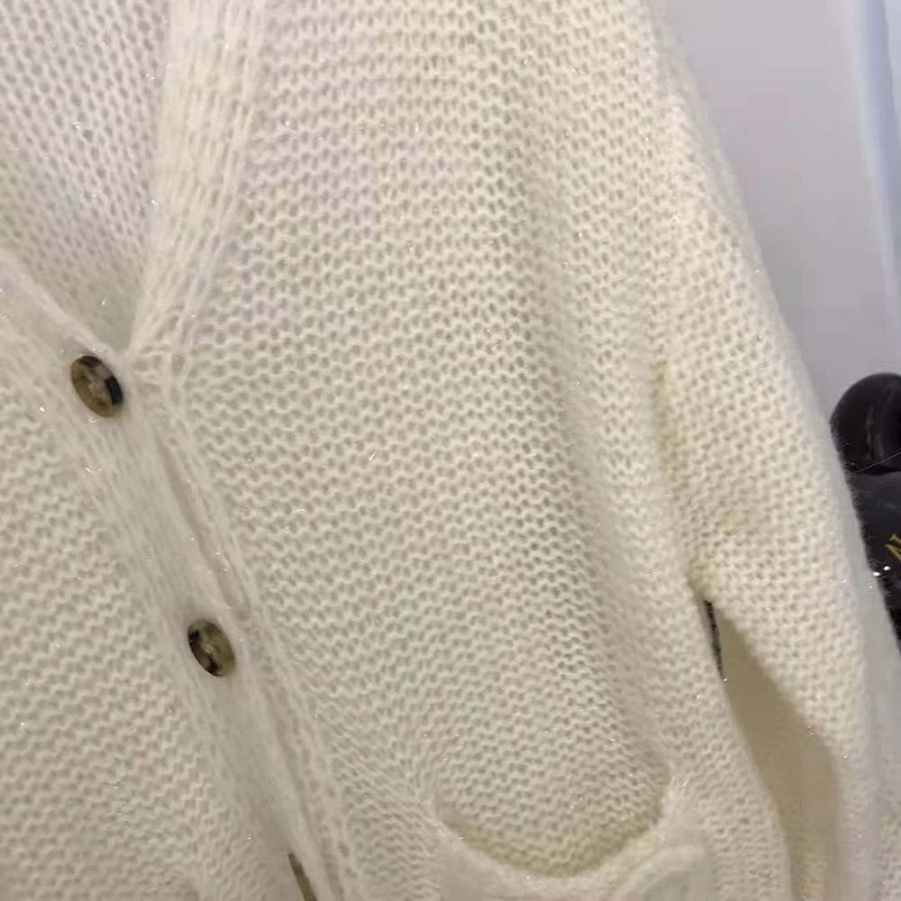 Loewe Women Anagram Knitted Cardigan in Mohair - image 5