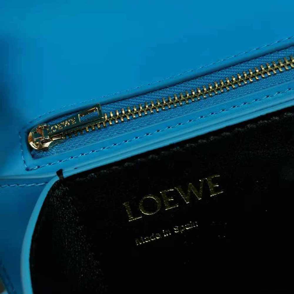 Loewe Women Barcelona Bag in Silk Calfskin-Blue - image 8