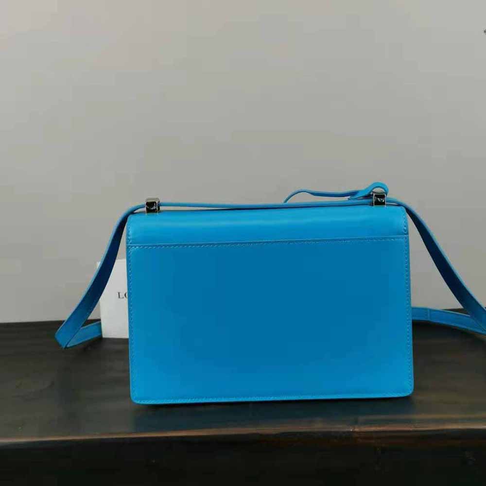 Loewe Women Barcelona Bag in Silk Calfskin-Blue - image 5