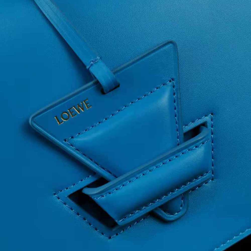 Loewe Women Barcelona Bag in Silk Calfskin-Blue - image 10