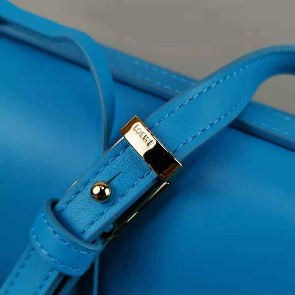 Loewe Women Barcelona Bag in Silk Calfskin-Blue - image 9