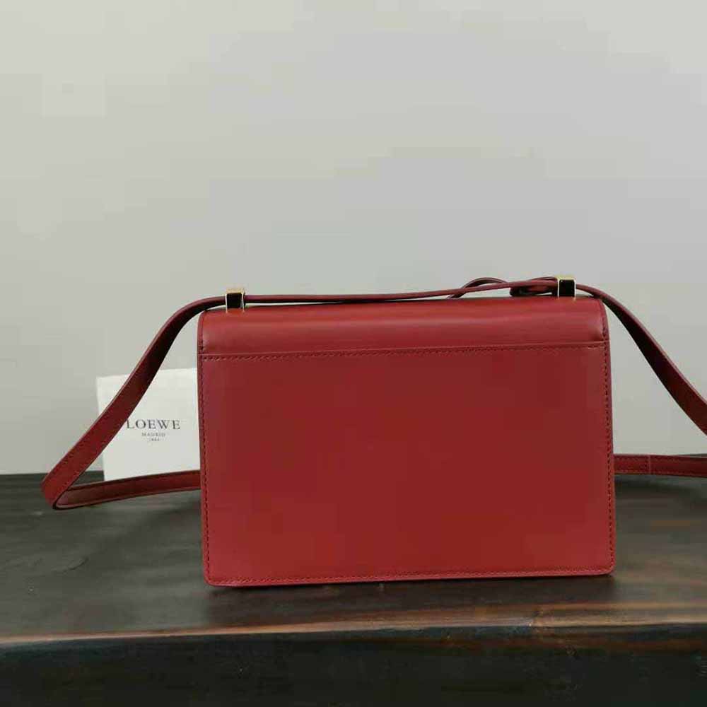 Loewe Women Barcelona Bag in Silk Calfskin-Maroon - image 5
