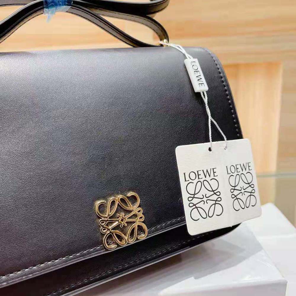 Loewe Women Goya Bag in Silk Calfskin-Black - image 9