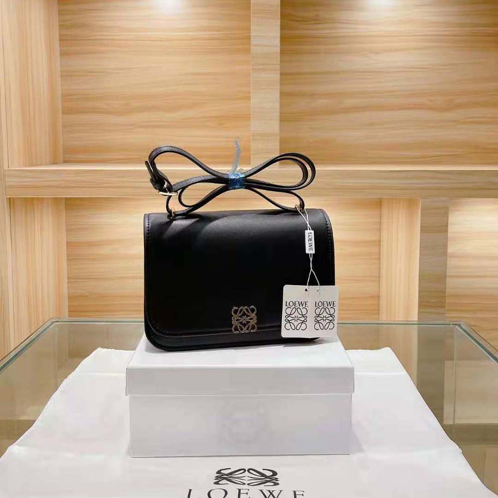 Side profile showing silhouette of Loewe Women Goya Bag