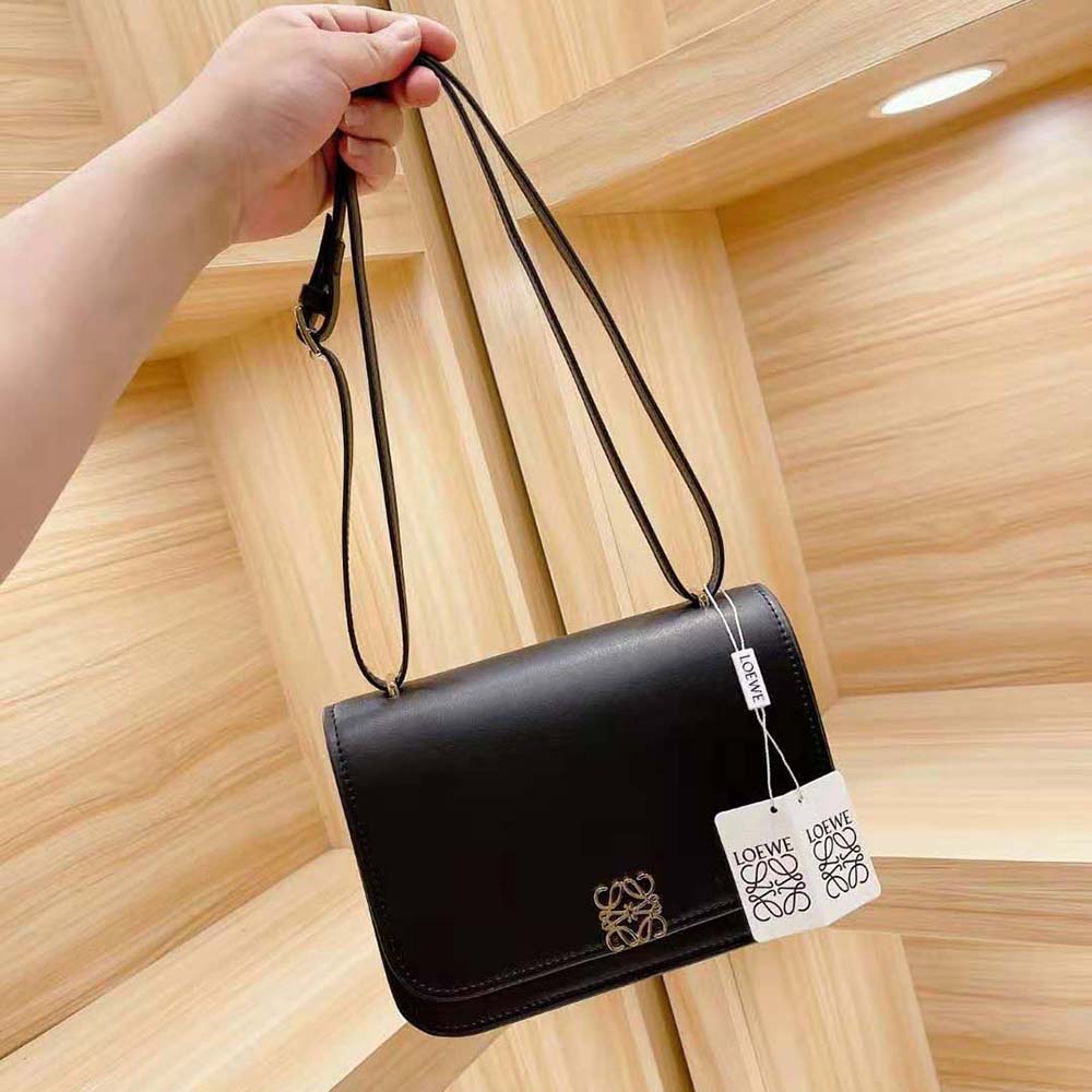 Loewe Women Goya Bag in Silk Calfskin-Black - image 6