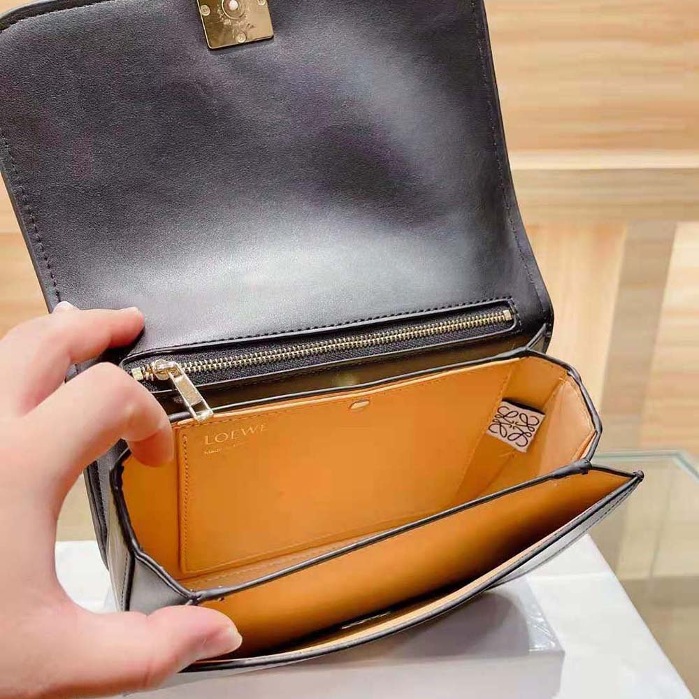 Loewe Women Goya Bag in Silk Calfskin-Black - image 10