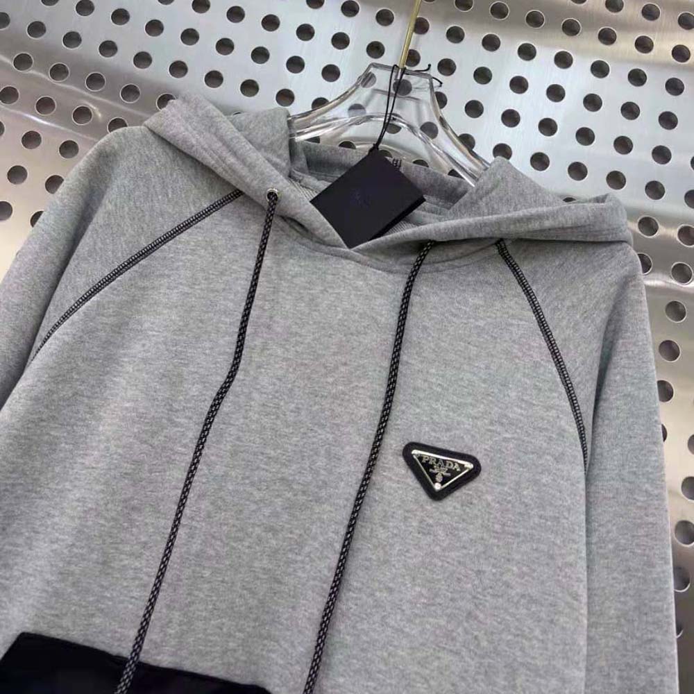 Prada Women Oversized Hoodie with Re-Nylon Inserts - image 4
