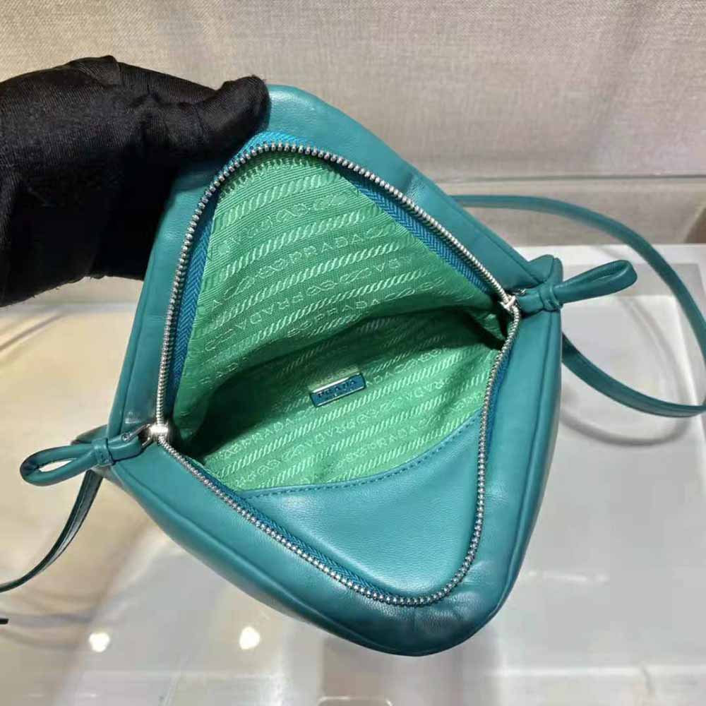 Prada Women Padded Nappa Leather Handbag-Lime - image 8