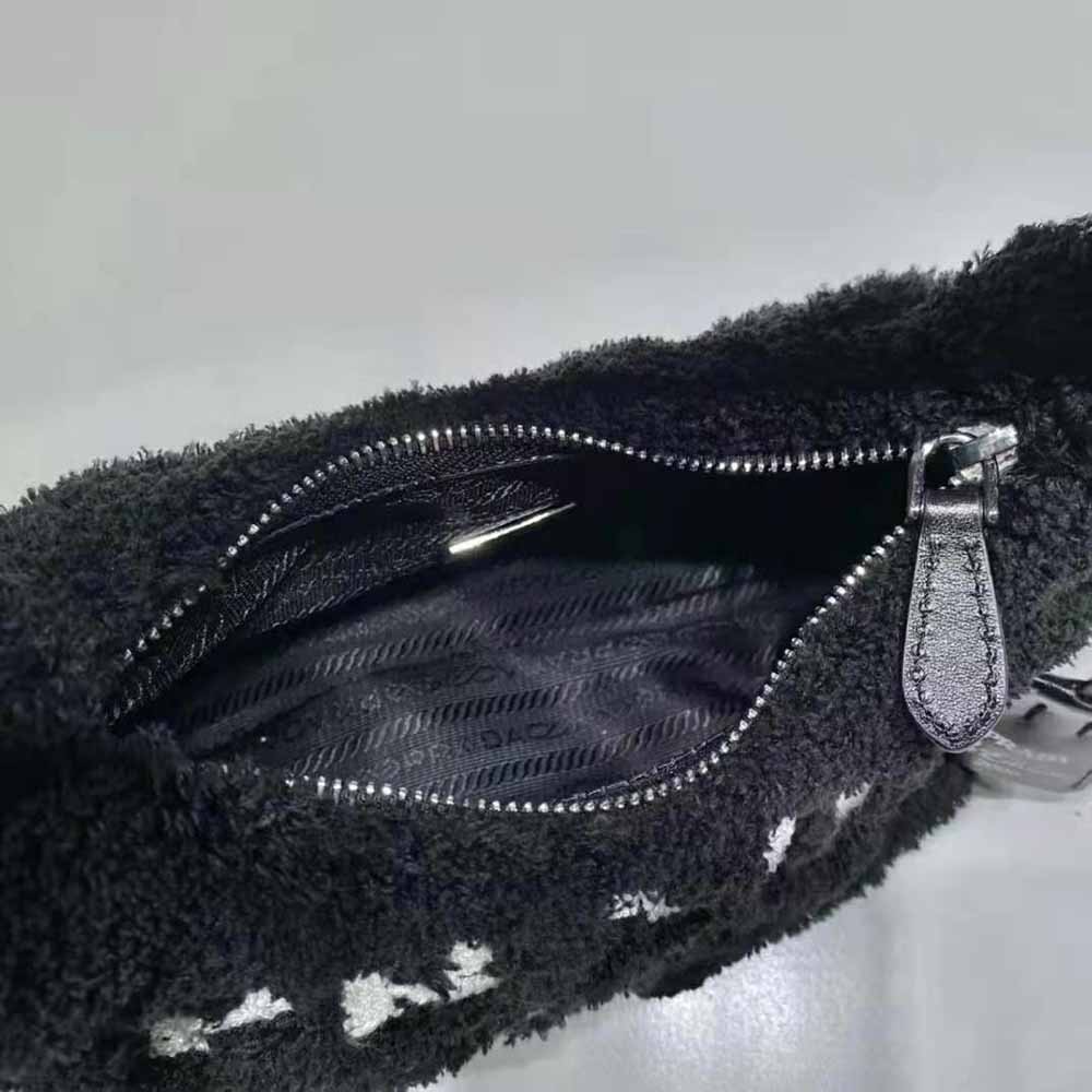 Prada Women Re-Edition 2000 Terry Mini-Bag-Black - image 9