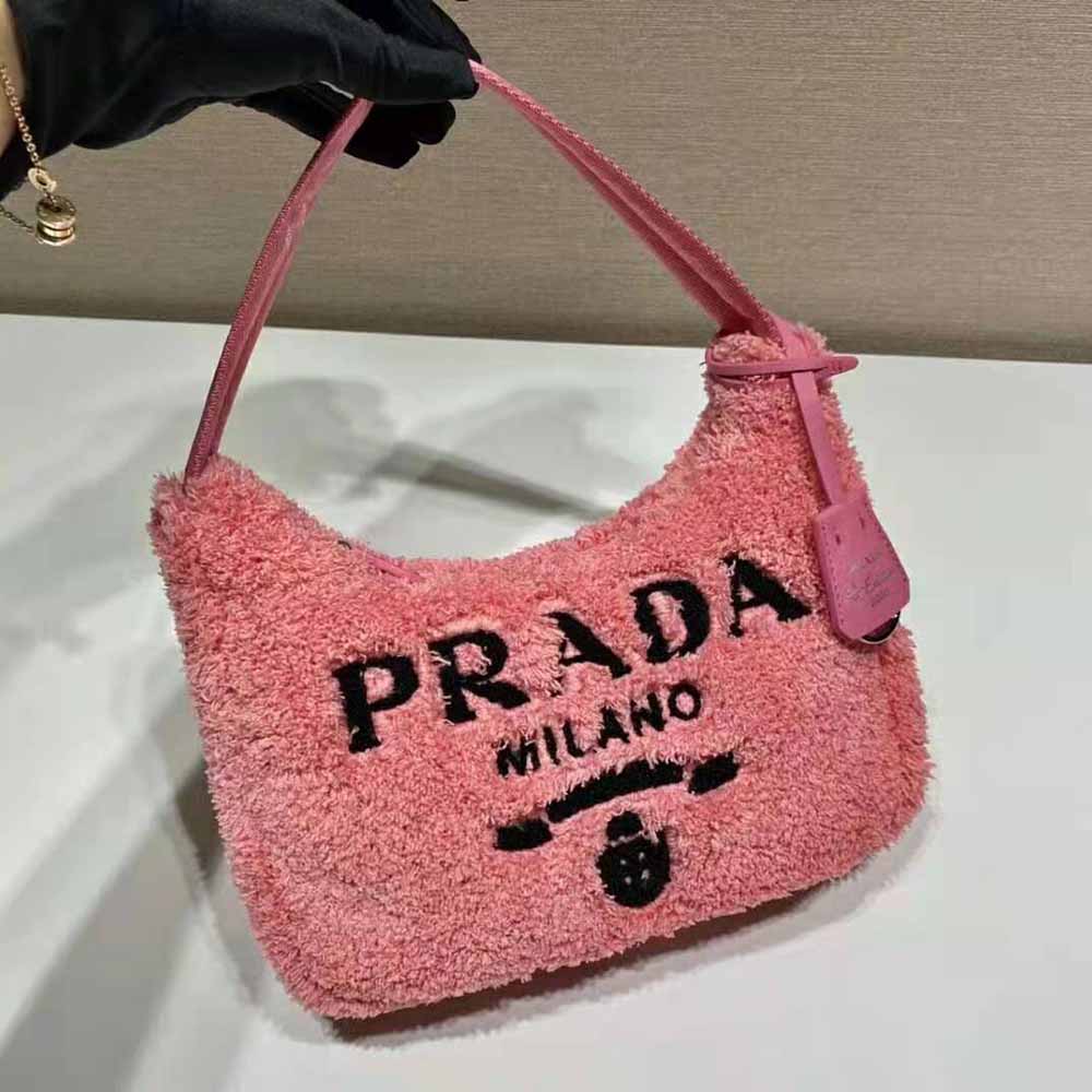 Prada Women Re-Edition 2000 Terry Mini-Bag-Pink - image 5
