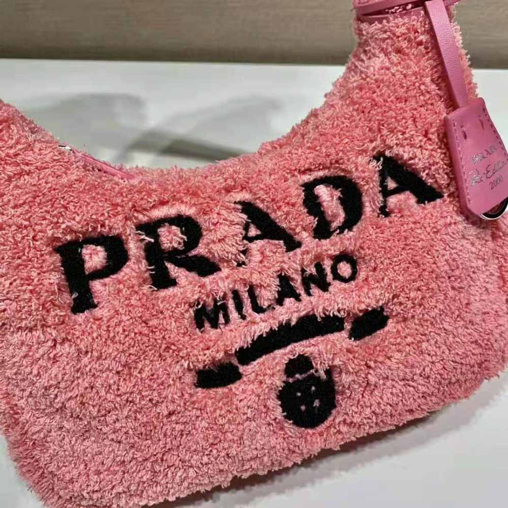 Prada Women Re-Edition 2000 Terry Mini-Bag-Pink - image 8