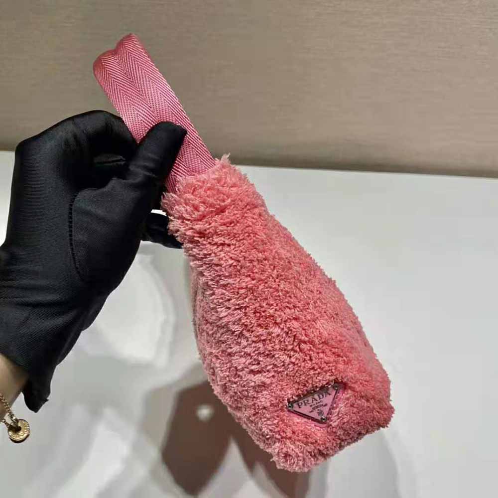 Prada Women Re-Edition 2000 Terry Mini-Bag-Pink - image 7