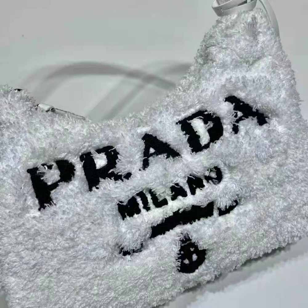 Prada Women Re-Edition 2000 Terry Mini-Bag-White - image 9