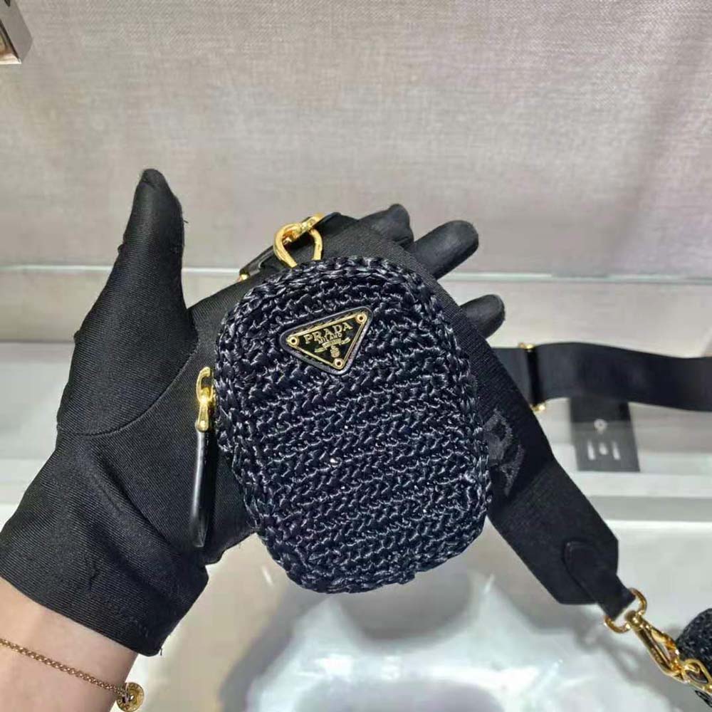 Prada Women Re-Edition 2005 Raffia Bag-Black - image 8