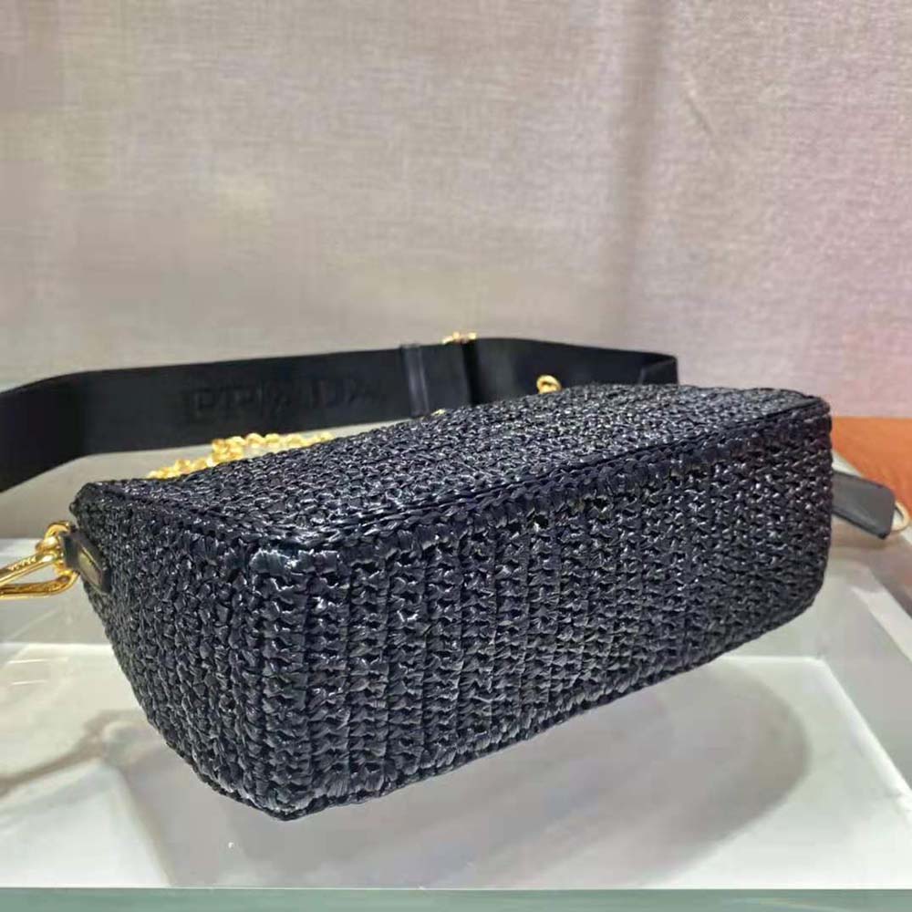Prada Women Re-Edition 2005 Raffia Bag-Black - image 7