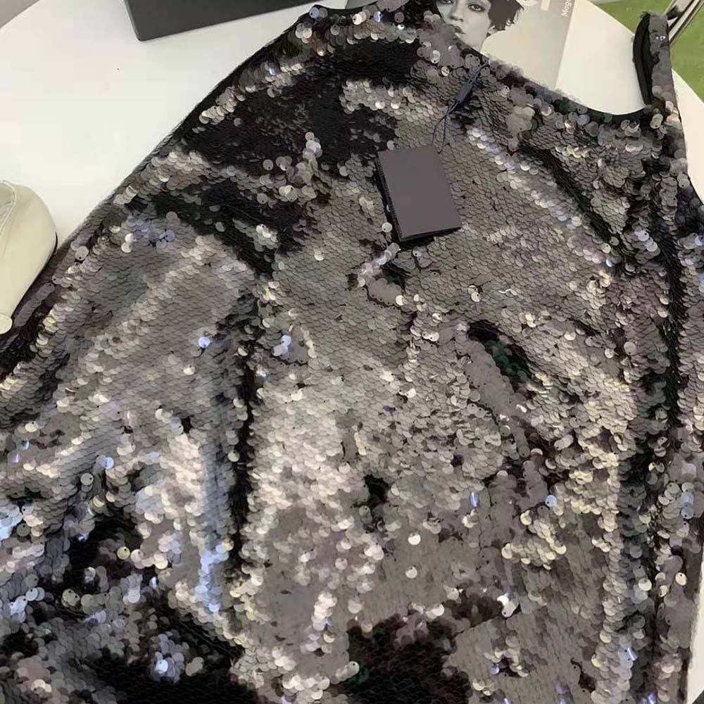 Prada Women Sequin Embellished Cigaline Minidress - image 8