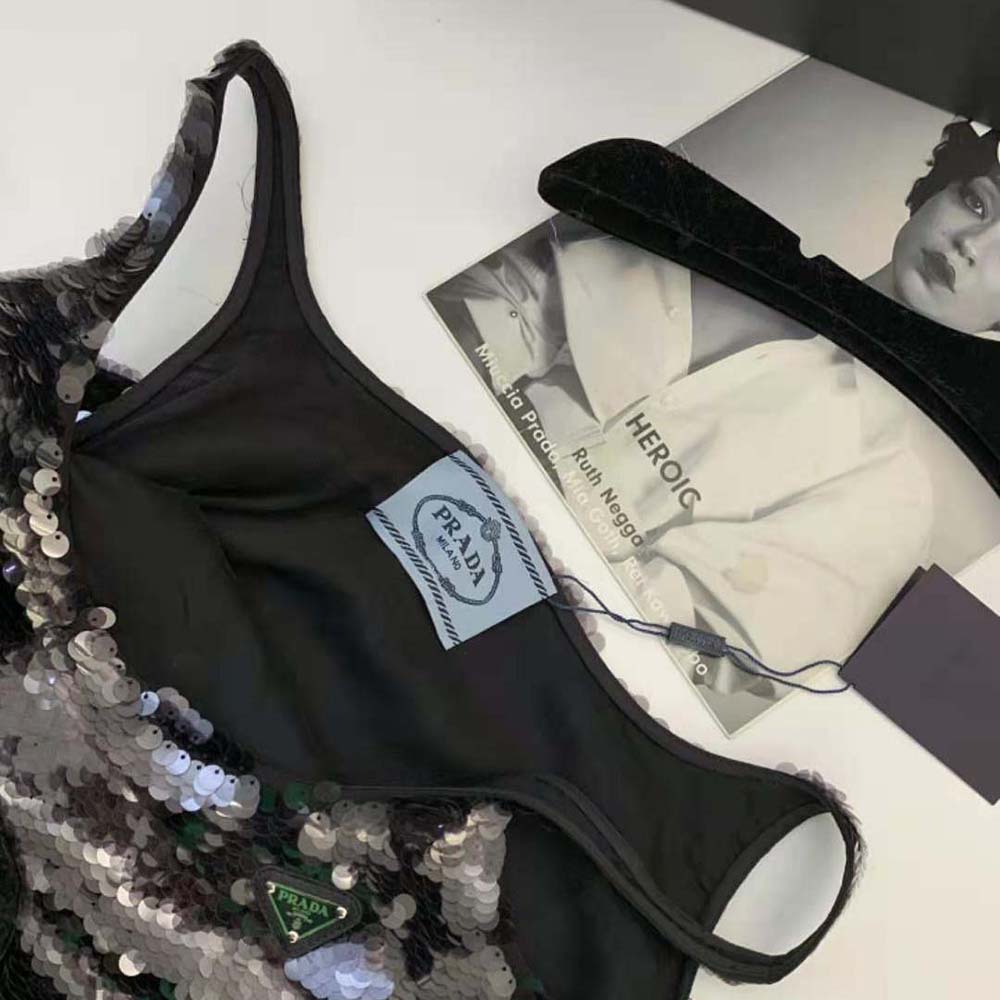 Prada Women Sequin Embellished Cigaline Minidress - image 4