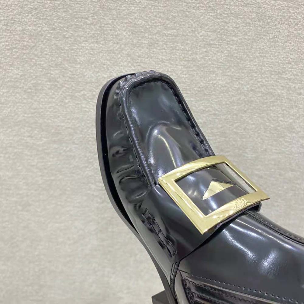 Roger Vivier Women Preppy Viv’ Metal Buckle Chelsea Booties in Patent Leather - image 7
