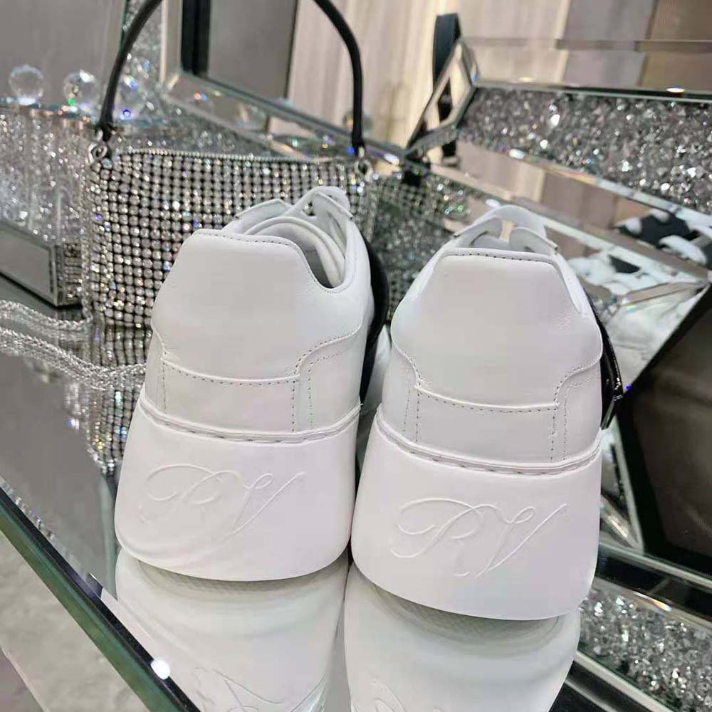 Roger Vivier Women Viv Skate Lacquered Buckle Sneakers in Soft Leather-Black - image 9