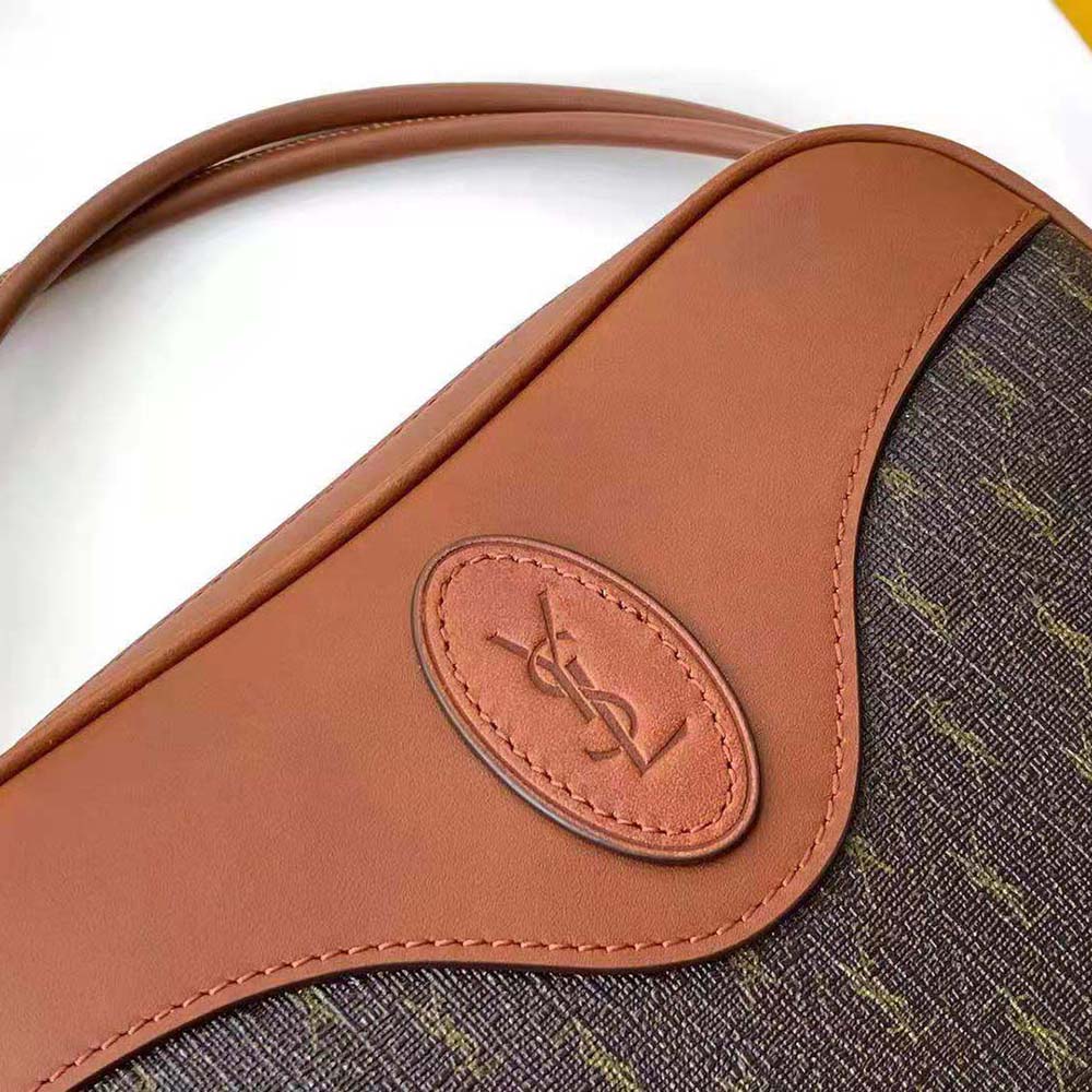 Saint Laurent YSL Women Le Monogramme Coeur Bag in Canvas and Smooth Leather - image 8