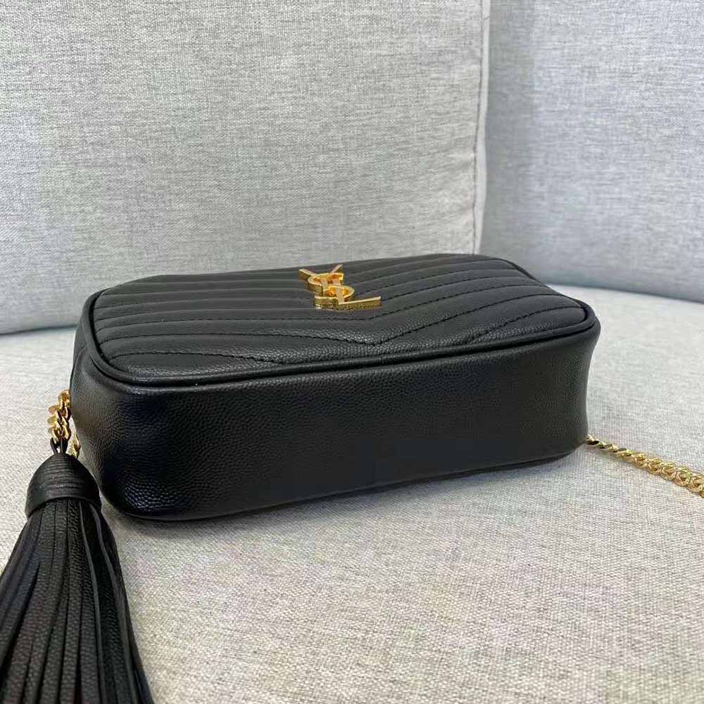 Saint Laurent YSL Women Lou Mini Bag in Quilted Grain DE Poudre Embossed Leather-Black - image 7