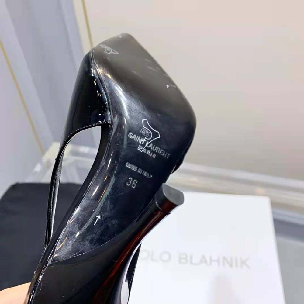 Saint Laurent YSL Women Viper Slingback Pumps in Patent Leather - image 10